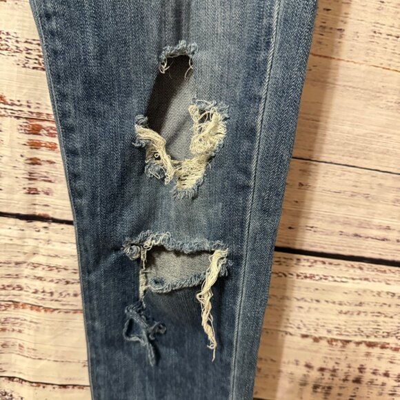 AGOLDE Sophie High Rise Ripped Distressed Jeans - Picture 4 of 16